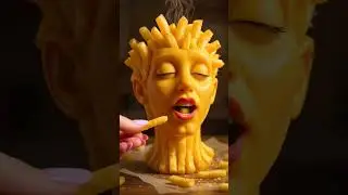 The Most Satisfying Fry Bite 😍🍟 #ASMR #food #satisfying