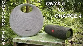 HK Onyx studio 5 vs JBL Charge 4 - outdoor sound test
