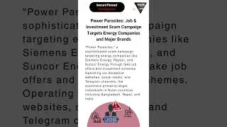 Power Parasites: Job & Investment Scam Campaign Targets Energy Companies and Major Brands