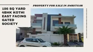 Property For Sale In Amritsar 186 sq yard East Facing New built Kothi in Gated and secure Area