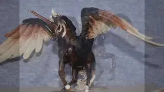 Inter-Changeable Wings Custom Alborozo Pegasus Stablemate Breyer Model Horse, Jan 2019