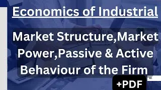 Economics of Industrial | Market Structure, Market Power, Firm Behavior | Complete Lecture + PDF