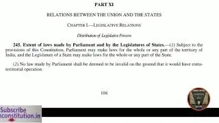 Article 245 of Indian Constitution
