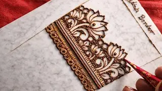 Step by step bridal 🥀 mehndi border design front hand mehndi design 🥀basic bridal mehndi course for