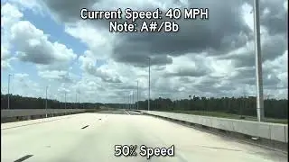 What Florida’s Grooving Sounds Like At Different Speeds (20 - 160 MPH) (Simulation)