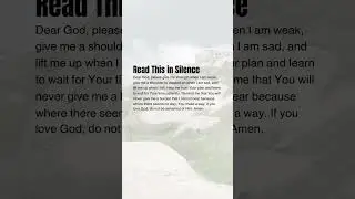 Read This In Silence #jesuslovesyou #christianprayer #faithhabits #gospel #amen #god #love #shorts