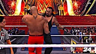 The Monster Among Men vs The Deadman - Strowman vs Undertaker at WrestleMania - WWE 2K24 Gameplay