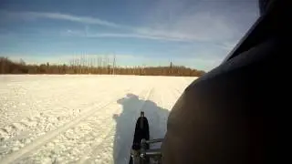 Blast across Little Bemidji Lake to the open water channel