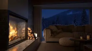 Cozy Winter Fireplace & Soft Jazz Piano 🎹🔥 Deep Relaxation, Sleep & Night Focus Ambience