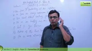 BA English 4th Year, Correction of Sentences Lec 2 - BA English 4th Year Paper B - PU/SU