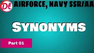 Synonyms 01 for Airforce Navy 2021|English|Defence Tutor