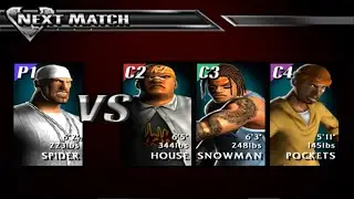Def Jam Vendetta: Handicap Match| Spider VS House VS Snowman & Pockets @ The Face Club After Hours.