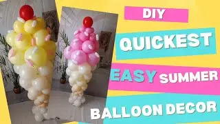 DIY quick and easy summer balloon decorations #idea #balloon #decor #quick #easy #decoration #summer