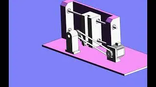 Two End Speed Reduction Straight Movement Mechanism Realized By Crank Movement 2