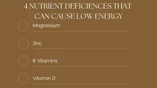 4 Nutrient Deficiencies That Can Cause Low Energy During Midlife & Two Supplement Products To Help
