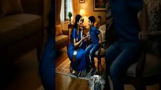 cute girl saree with Love boy😘 #viral #cartoon#youtube #funny#love #ai #shorts#short #youtube shorts