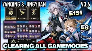 Yanqing & Jingyuan VS ALL ENDGAME MODES ✦ (Version 3.6) MoC PF AS AA | Honkai Star Rail Showcase