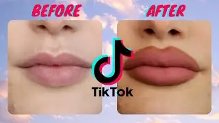 I TRY OVERLINING MY LIPS THE TIKTOK WAY | Hannah Tyson