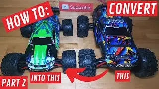 How to Convert a 1/16 Traxxas Summit into a 1/16 Traxxas E revo Part 2