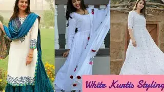 How to Style White Kurtis in Different Ways ||White Kurti Designs