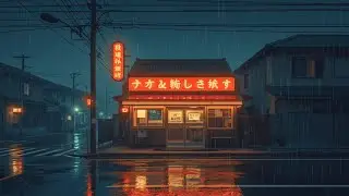 Cozy Rainy Street Japan | Lofi Chillhop Mix