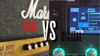 REAL AMP VS. DIGITAL (MARSHALL JCM800) + Real cab vs. IR