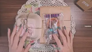ASMR 허니마켓 옌니옌니 하울하고 다꾸하기 ✨️ 협찬 빈티지 다이어리꾸미기 #journal #relaxing #scrapbooking #collage #sticker #문구덕후 