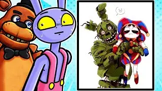 JAX REAGE A CIRCO DIGITAL E FNAF JUNTOS