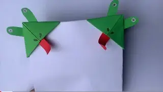 Diy paper Frog Corner Bookmark/cornerbookmark