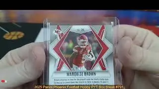 1-8-26 2025 Panini Phoenix Football Hobby PYT Box Break #791 - 2 Auto, 1 Mem Break!