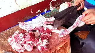 Best Cutting Skills | Amazing Goat Meat Cutting Market Meat Cutting by Professional Goat Butcher
