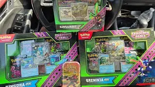 Opening Pok&eacute;mon: Shrouded Fable Packs Outside at Night (Spooky)