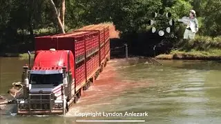 A road train (truck) at Cahill&rsquo;s Crossing