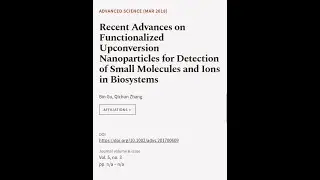 Recent Advances on Functionalized Upconversion Nanoparticles for Detection of Small M... | RTCL.TV