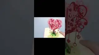 3d love heart tree greeting card Valentine's Day pop up cards
