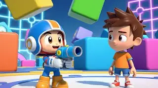 Mega Man Tiny Robot Missed His Arm Cannon | Fun Kids Songs and Nursery Rhymes