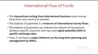 Introduction: International Flow of Funds