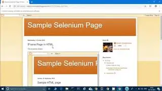 Switch to Iframe in Selenium webdriver