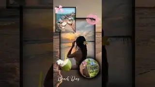 Aesthetic Beach Story Idea 🌴 | Easy IG Tutorial #aesthetic  #instagram #storyideas  #shorts