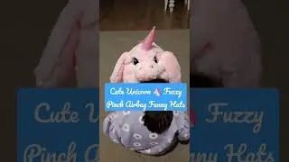 #Cute #Unicorn Fuzzy Pinch #Airbag Funny Hats 🦄