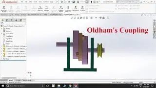 assembly and animation of Oldham's coupling by Solidworks