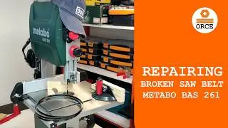 How to repair a broken saw belt on bandsaw METABO BAS 261?