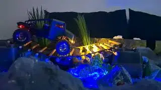 Cr18p v3 venture 18cc night cruising,on homemade mini modular crawler course 