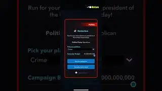 Becoming president in BitLife as trillionare