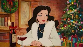 Винтажный джаз согревает спокойную снежную комнату ❄️ Мягкая зимняя атмосфера для сосредоточения, от