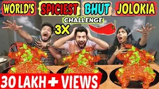 WORLD'S SPICIEST BHUT JOLOKIA FULL CHICKEN CHALLENGE | HOTTEST PEPPER CHICKEN CHALLENGE (Ep-216)