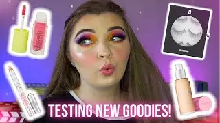 TESTING NEW MAKEUP GOODIES!😻 INCLUDING BENEFIT COSMETICS BROW PRODUCTS, BEAUTYBAY LASHES & MORE!😻