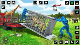Police robot animal resque game||save animals from evil robots||android gameplay