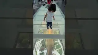 Rvee walking on mirror #shorts #cutebaby
