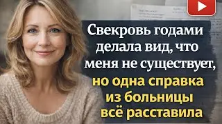 Свекровь годами делала вид, что меня не существует, но одна справка из больницы всё расставила